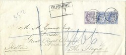 (Used Abroad) 1905 long registered cover to Holland,franked 2a. and ...