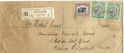 1934 long registered cover to Esperanto Association, Geneva, ...