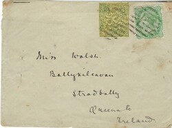 (Jammu and Kashmir) 1887 cover to Stradbally, Ireland franked India ...