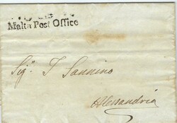 1837 entire to Alessandria, Italy bearing an apparently unrecorded ...