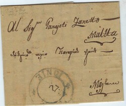 1816 unpaid incoming disinfected entire from Ionian Islands bearing a ...