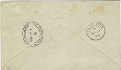 1898 (26 JY) registered cover to Birmingham, franked first overprints ...