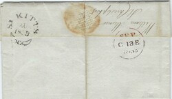 1886 part cover to London bearing single franking 4d on 6d. green (SG ...