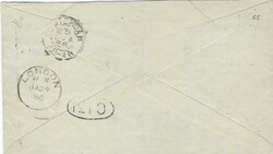 (Natal) 1887 cover to Amsterdam franked 1882-89 ½d. dull green, 1d. ...