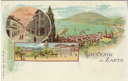 (Picture Postal Stationery) 1900s 10 lepta card with chromo-litho ...