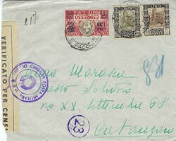 (Libia) 1941 express cover to Catanzaro franked 30c. and 50c. ...