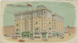 (Hotel Envelope) 1907 fine colour illustrated envelope for 'King ...