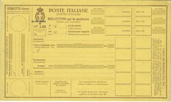 (Oltre Giuba) 1925 3L. brown on yellow postal stationery parcel card ...