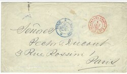 1883 envelope with imprinted albino seal on backflap ‘Secretaria De ...
