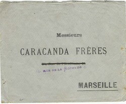 1903 (18 JU) printed envelope to Marseille franked India QV half anna ...