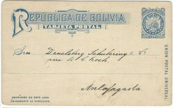 (Picture Postal Stationery) 1899 2c. card used to Antofagasta, Chile ...