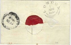 1839 (20 Jan) outer letter sheet to London bearing handstamped '3' ...