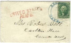 1851-57 10c. Washington, type III (Sc 14) with close to full margins ...