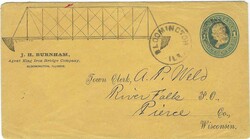 (Advertising Stationery) 1880s 1c. ‘Franklin’ blue on buff (U35) ...