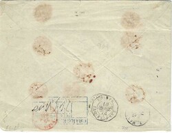 1873 (2 Avril) charge cover to Marseille franked 1871-76 Ceres 5c. ...
