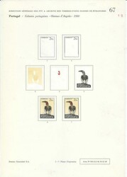 1951 Birds set of 24 on Courvoisier Archive pages, all imperf in ...