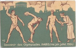 Paris 1924 Olympics souvenir picture postcard fine unused