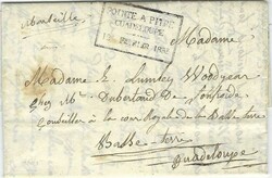 1833 incoming entire from Marseille to Basse Terre with framed ...
