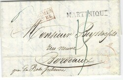 1829 entire from St Pierre to Bordeaux annotated at base “par La ...