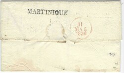 1830 entire to Le Havre bearing fin framed PAYS D'OUTREMER/ PAR ...