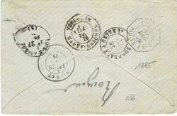 1876 (12 Dec) envelope to Saurat franked 1872-73 General Colony 10c ...