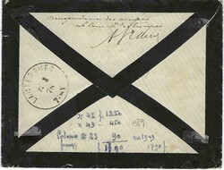 1878 (7 Janv) mourning envelope to Scheibenhardt, Alsace, Germany ...