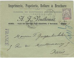 1902 part printed envelope to Paris franked at 15c French Community ...