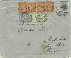 1905 incoming underfranked cover from Austria with manuscript "2.40" ...