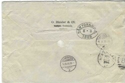 1886 (May 18) cover to Zurich, Switzerland endorsed “via Livingston ...