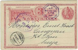 (Picture Postal Stationery) 1901 (May 21) 3c. card to Bern, ...