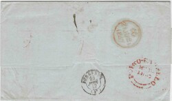 1847 entire to Bordeaux, put into the British Post Office and bearing ...