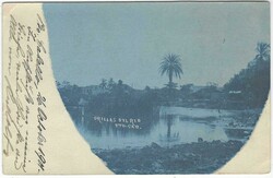 1901 (26 Oct) 10c. picture stationery card overprinted 1900 with blue ...