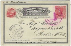 1901 (26 Oct) 10c. picture stationery card overprinted 1900 with blue ...