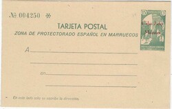 1933 15c. and 25c. Spanish Morocco overprinted picture postal ...