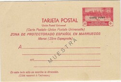 1935 30c red picture postal stationery card ‘Ketama Cedars and ...