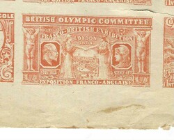 (London 1908 Olympics) 1908 Monaco composite imperf proof sheet for ...