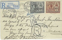 1926 (20 JY) registered picture postcard ‘Hotel New Colonial’ of ...