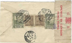 1941 (21.II) cover to Hong Kong "British possession/ in St China", ...