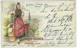 (German Post Offices) 1901 Freiburg picture postcard used to ...