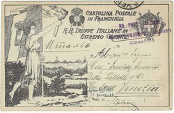(Italian Post Offices) 1919 Privilege Military card ‘R.R.Truppe ...