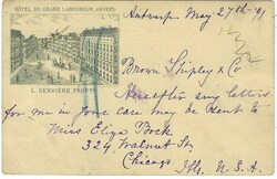 (Advertising Stationery) 1891 5c. postal stationery card with advert ...