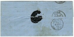 (French Maritime Mail) 1870 (12 Mars) entire to Dijon, France bearing ...