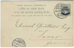 (Cape of Good Hope – Picture Stationery) 1898 One Penny surcharge ...
