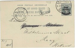 (Cape of Good Hope – Picture Stationery) 1898 One Penny surcharge ...