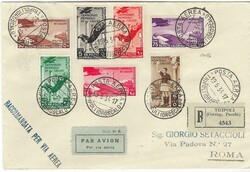 (Football World Cup) 1934 (19.5.) registered airmail cover to Roma ...