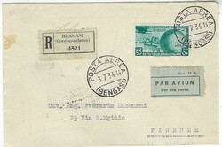 (Football World Cup) 1934 (3.7.) registered airmail cover to Firenze ...