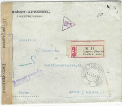 (Used in Persia) 1916 (14 Nov) registered cover from the Russian ...
