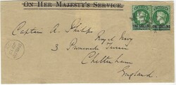 1879 (JU 13) ‘On Her Majesty’s Service’ (deleted) envelope to ...