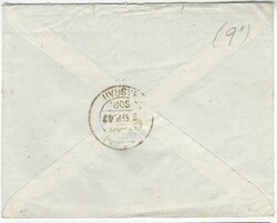 1947 (1 Sep) envelope to England franked 1945 ‘white background’ ...
