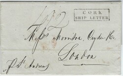 (Ship Letter) 1837 (24 July) entire from New York to London, endorsed ...